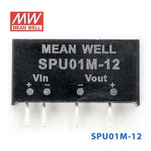 SPU01M-12 1W 12V 转 12V 非稳压单路输出明纬DC-DC转换模块电源