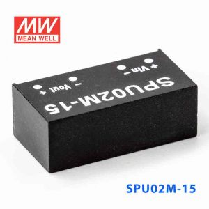 SPU02M-15  2W  12V-15V  非稳压单路输出明纬DC-DC转换模块电源