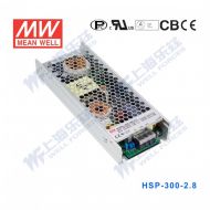 HSP-300-2.8 168W 2.8V60A输出带PFC功能超薄明纬显示屏专用电源