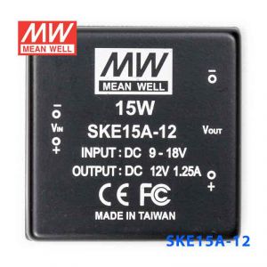 SKE15A-12  15W  9~18V  输入  12V  单路输出明纬DC-DC转换模块电源