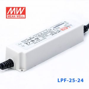 LPF-25-24  25W  24V 1.05A  恒压+恒流有PFC高效率塑壳IP67防水LED电源