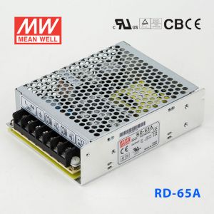 RD-65A台湾明纬5V12V双路开关电源65W直流稳压5V6A+12V3A双组