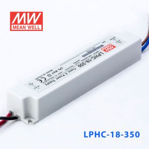 LPHC-18-350    18W    220V输入350mA恒流输出明纬牌IP67防水塑壳LED照明电源