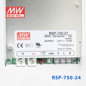 RSP-750-27 750W 27V27.8A 单路可调电压输出带功率因素校正1U薄型明纬开关电源