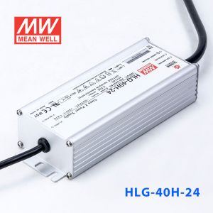 HLG-40H-24  40W  24V 1.67A  强耐环境恒压+恒流PFC高效铝壳IP67防水LED电源(引线接线) 