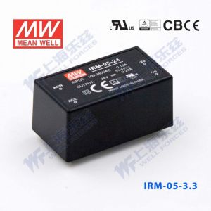 IRM-05-3.3  5W  3.3V 1.25A 单路输出高能效裸板型明纬开关电源