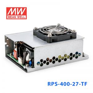 RPS-400-27-TF 400W 27V 14.9A  单路输出PFC微漏电流低空载损耗顶置风扇机壳型医用明纬开关电源