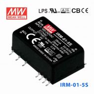 IRM-01-5S  1W 5V 200mA   单路输出高能效AC-DC模块型明纬开关电源-SMD贴片型