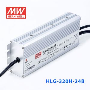 HLG-320H-24B  320W  24V 13.34A 强耐环境恒压+恒流PFC高效铝壳IP67防水LED电源(控制线三合一调光)