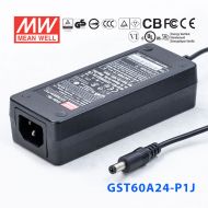 GST60A24-P1J 60W 24V2.5A高效能低空载损耗绿色节能桌上型适配器