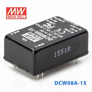 DCW08A-15  8W  9~18V 输入  ±15V  稳压双路输出明纬DC-DC转换模块电源