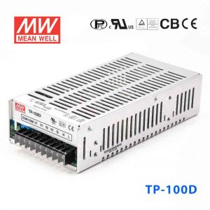 TP-100D  100W +5V 15A +24V 3A +12V 1A  三路输出带PFC明纬开关电源