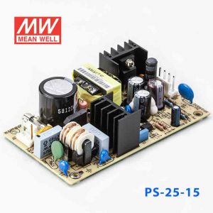 PS-25-15  25W  15V 1.7A  单路输出无外壳PCB板明纬开关电源