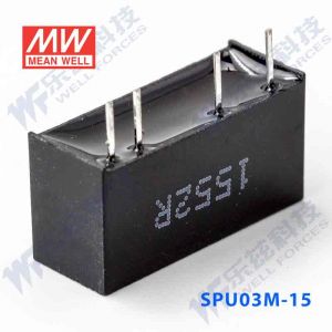 SPU03M-15  3W  12V-15V 非稳压单路输出明纬DC-DC模块电源