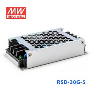 RSD-30G-5 30W 9~36V输入 5V 6A 输出铁道专用明纬DC-DC转换电源