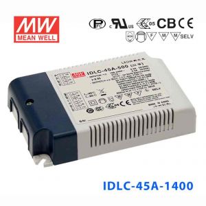 IDLC-45A-1400  45W 19~32V 1400mA  带辅助直接输出明纬LED开关电源