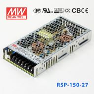 RSP-150-27 150W 27V5.6A单路输出低厚度带功率因素校正CCC认证明纬开关电源