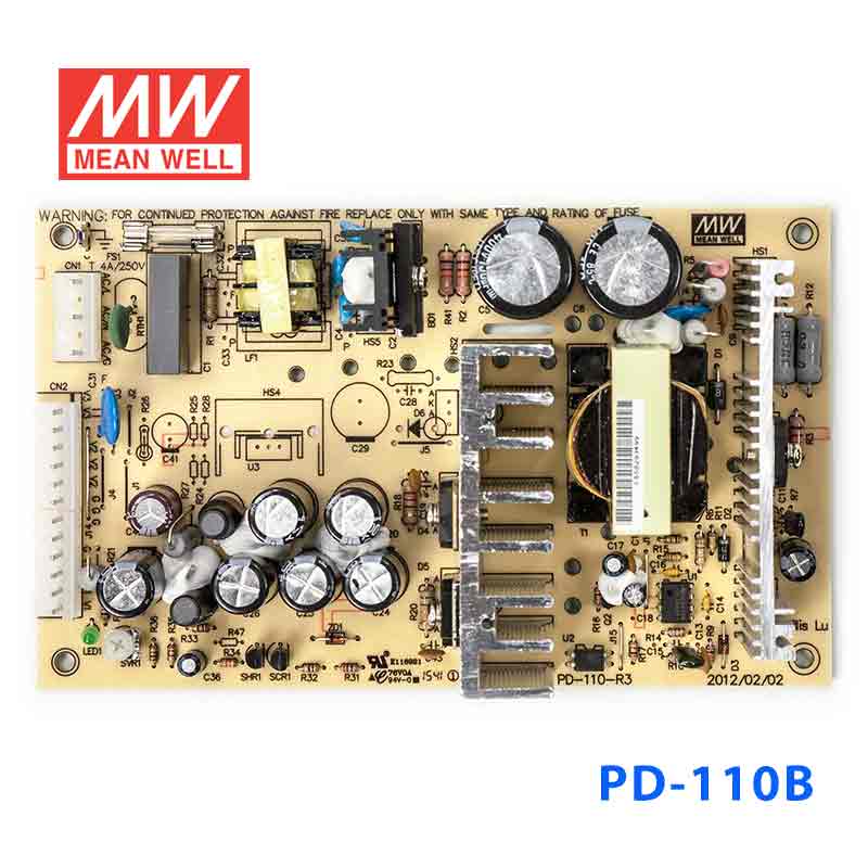 PD-110B  100W +5V 5A +24V 3.5A  双路输出无外壳PCB板型明纬开关电源