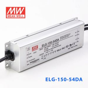 ELG-150-54DA  150W  54V 2.8A  DA型(Dali调光/铝壳IP67/100～305Vac输入)明纬PFC防水LED电源