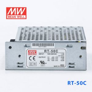 RT-50C台湾明纬5V正负15V三路开关电源50W 5V4A+15V1.5A-15V0.5A