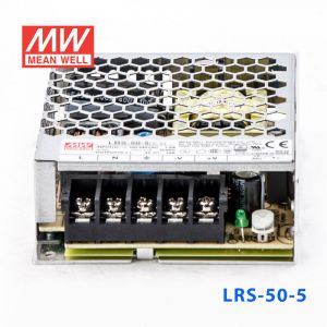 LRS-50-5 50W 5V 10A单路输出超薄型低空载损耗明纬开关电源