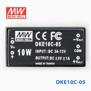 DKE10C-05  10W  36~72V  输入  ±5V  双路输出明纬DC-DC转换模块电源