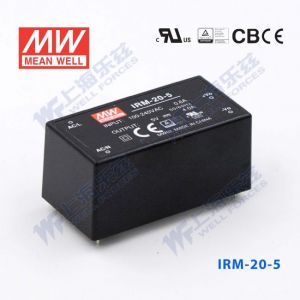 IRM-20-5  20W  5V 4A 单路输出高能效裸板型明纬开关电源