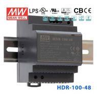 HDR-100-48  92.2W  48V  1.92A 单路输出明纬超薄型导轨安装电源