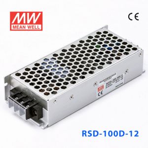 RSD-100D-12 100W  57.6~154V 输入 12V 8.5A  输出铁道专用明纬DC-DC转换电源 