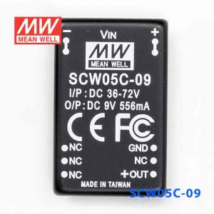 SCW05C-09  5W  36~72V  输入 9V  稳压单路输出明纬DC-DC转换模块电源