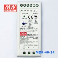 MDR-40-24 40W 24V1.7A 单输出低空载损耗DIN导轨型明纬电源