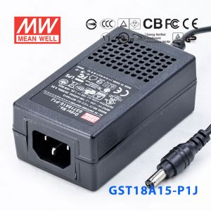 GST18A15-P1J  18W 15V1.2A高效能低空载损耗绿色节能桌上型适配器