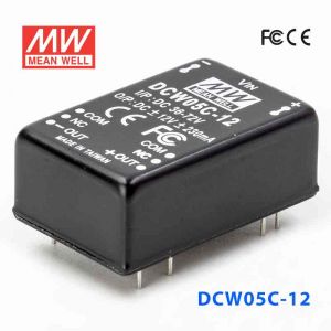 DCW05C-12  5W  36~72V  输入  ±12V  稳压双路输出明纬DC-DC转换模块电源