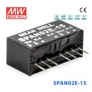 SPAN02E-15 2W 4.5~9V 转 15V 134mA非稳压单路输出DC-DC模块电源