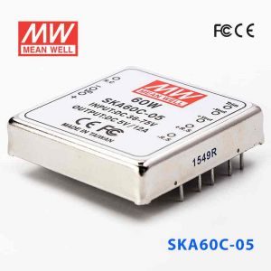 SKA60C-05  60W  36~72V  输入 5V 12A 明纬单路稳压输出DC-DC转换电源