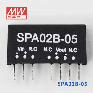 SPA02B-05  2W  18~36V  输入 5V  稳压单路输出明纬DC-DC转换模块电源