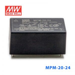 MPM-20-24台湾明纬21.6W 80~264V输入 24V0.9A输出医疗基板型电源