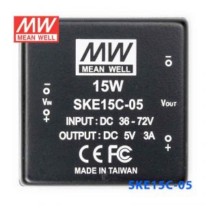 SKE15C-05  15W  36~72V  输入  5V  单路输出明纬DC-DC转换模块电源