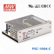 PSC-100A-C 100W 13.8V7A 单路输出带浮充电直流UPS裸板加外壳明纬安防电源