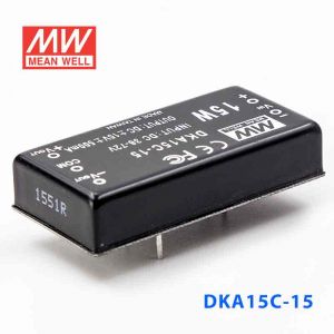 DKA15C-15  15W  36~72V 输入  ±15V  稳压双路输出明纬DC-DC转换模块电源