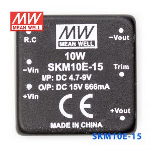 SKM10E-15 10W 4.7~9V 转 15V 666mA 非稳压单路输出DC-DC模块电源