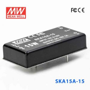 SKA15A-15  15W  9~18V 输入 15V  稳压单路输出明纬DC-DC转换模块电源