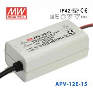 APV-12E-15 12W  15V 0.8A 明纬牌恒压输出防水塑壳LED照明电源