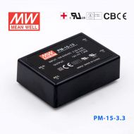 PM-15-3.3  15W  3.3V 3.5A  微漏电塑封Class2单路输出板上型医用明纬开关电源
