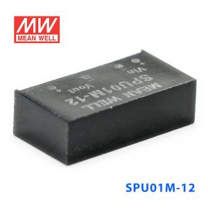 SPU01M-12 1W 12V 转 12V 非稳压单路输出明纬DC-DC转换模块电源