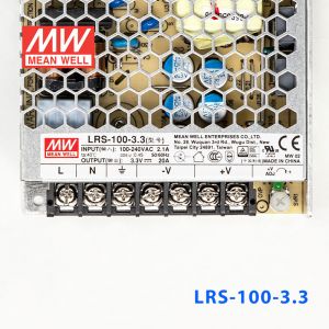 LRS-100-3.3 66W 3.3V20A单路输出超薄型低空载损耗明纬开关电源