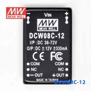 DCW08C-12  8W  36~72V 输入  ±12V  稳压双路输出明纬DC-DC转换模块电源