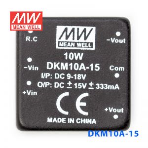 DKM10A-15 10W 9~18V 转 ±15V 333mA 非稳压双路输出DC-DC模块电源