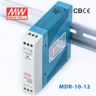 MDR-10-12 10W 12V 0.84A 单输出低空载损耗DIN导轨型明纬电源
