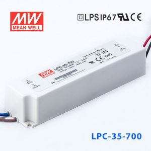 LPC-35-700 35W 700mA恒流输出明纬牌IP67防水塑壳LED电源